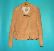 veste CAROLL en cuir chèvre velours camel  42 EU