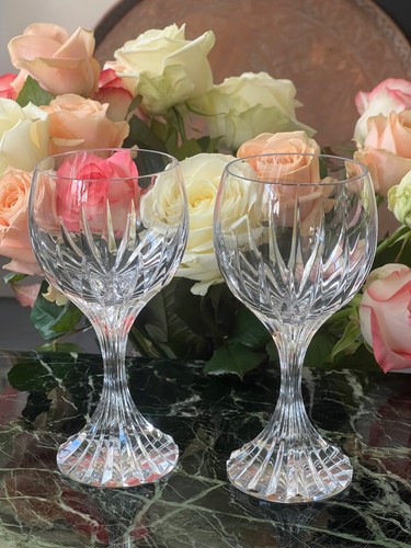 Lot verres vin - 2, cristal