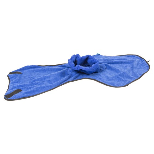 Duvo peignoir microfibre bleu - microfibre,