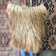 Tapis naturel en peau de chèvre angora peau de chèvre poils longs peau de chè...