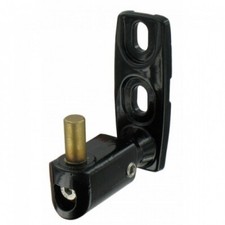 Gond de portail réglable sur platine à visser - L 60 à 85 mm - noir TIRARD