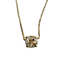 COLLIER PENDENTIF DIAMANT 0,40 CARAT  SOLITAIRE EN OR JAUNE 18K ***