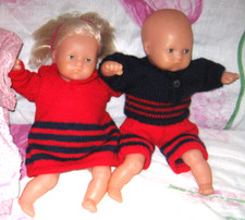 Lot deux poupons Corolle 30cm fille et garçon