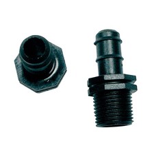 Lot 2 raccord cannelé arrosage droit male 20x27mm tuyau ° 16 mm micro irrigation