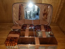 Ancienne Valise Trousse de Voyage complète nécessaire toilette vintage 