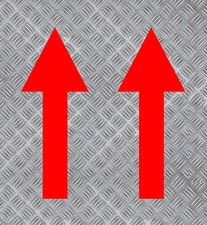 2 X FLECHES REMORQUAGE CIRCUIT RALLYE RACING COURSE AUTOCOLLANT STICKER  FA123.