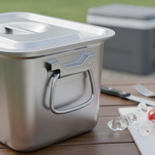 Seau glace carré grande - glace,