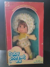Mattel Baby Bonnet Beans Doll poupée chiffon doudou Vintage 1980