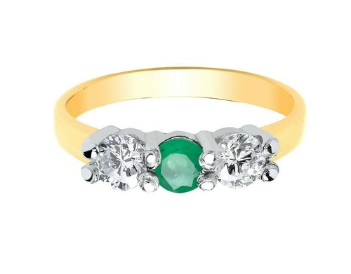 Bague trilogie émeraude - bague, d'émeraude