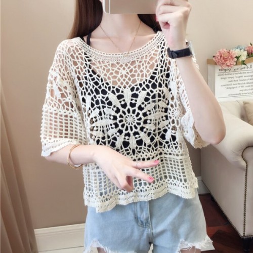 Femme crochet dentelle haut - crochet,