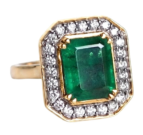 Bague mariage émeraude - bague, or