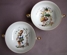 2 Bols à oreilles en Porcelaine de Limoges France