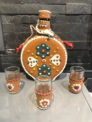 Service vintage flacon gourde