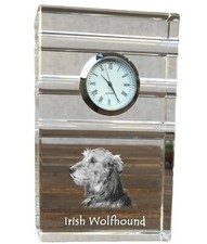 Lévrier irlandais horloge à trois bandes avec chien Art-Dog