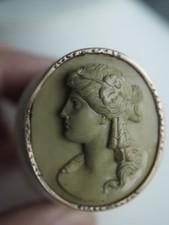 BROCHE CAMEE ANCIEN PIERRE DE