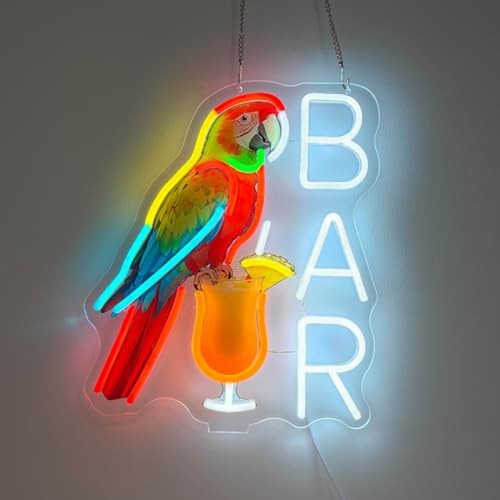 Parrot neon sign cocktail - parrot,