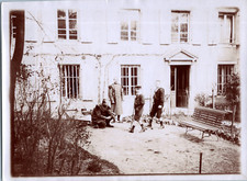 France, Meuse, le jeu de croquet Vintage print,  Tirage citrate  9x12  Cir