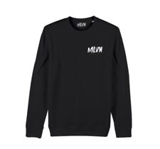 Sweat shirt Mlvn Paris taille L de couleur noir avec un logo imprimé 