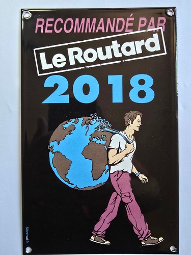 Plaque émaillée routard - du,