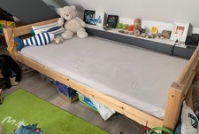 Lit en bois massif 90 x 190 avec sommier et matelas si souhaité