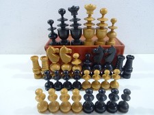 Jeu d'échecs chess set Regence café de Paris King 93 mm coffret bois origine