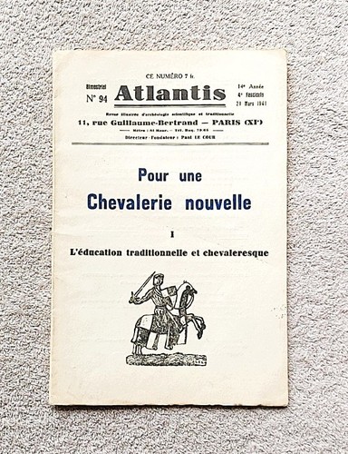 Pour une nouvelle chevalerie - , i