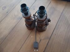 Lot de 2 lampe de chevet bureau bois vintage 