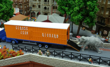 Cirque Jean Richard semi-remorque transport éléphants ech 1/87 HO H0
