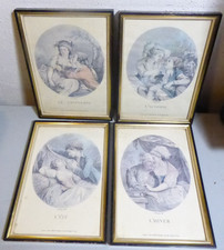 Ancienne Série de Lithographies LES 4 SAISONS par Lavrince Del Tableau Déco