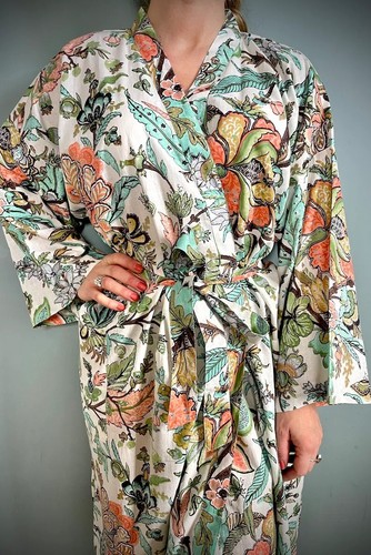 Robe chambre maxi - robe, coton