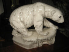 SCULPTURE EN CERAMIQUE OURS BLANC NUMEROTE