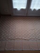 Rideau voilage genre étoiles orange et blanc losanges en bas H 1,26 cm