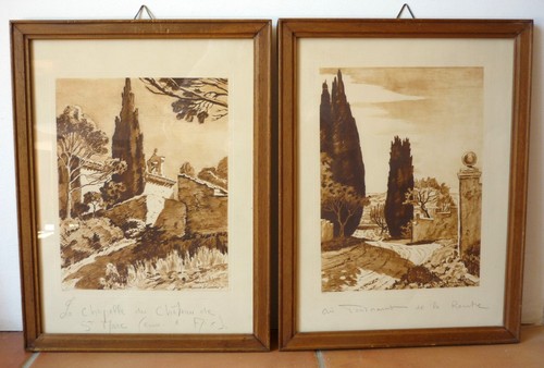 Gravures provence chapelle - gravures,