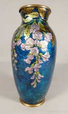 La Glycine, vase en émail