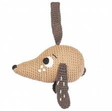 Mignon Boîte à Musique Chien à la Main Poupée au Crochet, Guten Nuit, Bonne Nuit