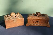 lot 2 boites en bois anciennes bijoux.