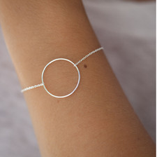 Bracelet cercle / rond / anneau fin en argent 925 