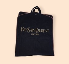 YVES SAINT LAURENT AUTHENTIQUE HOUSSE A FOURRURES PORTE COSTUME EN TOILE NOIRE