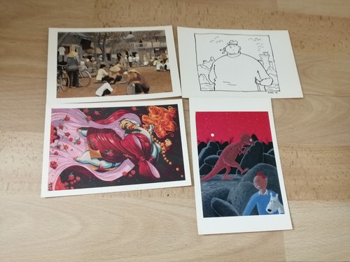 Lot cartes postales - cartes, tintin