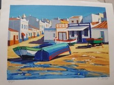 lithographie Quilici "Port de