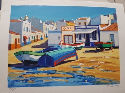 Lithographie quilici port - quilici, de