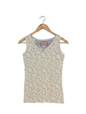 PIP STUDIO Camisole Dames Top T EU 34 blanc cassé-turquoise style décontracté