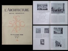 L'ARCHITECTURE 1938 HOWARD ROBERTSON, MALLET STEVENS, SOUCHERE, SONREL, TSCHUMI