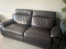 Canapé en cuir 2-3 places électriques sur les 2 assises