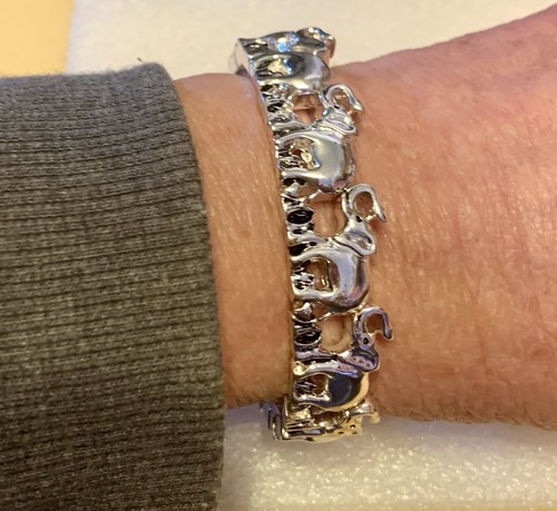 Silver tone marching - marching, elephants