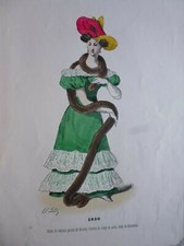 gravure mode 19ème:Toilettes