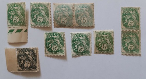 Timbres type blanc neuf - type,