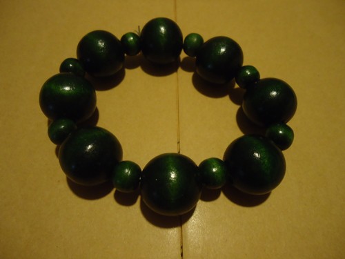 Bracelet bois vert - en,