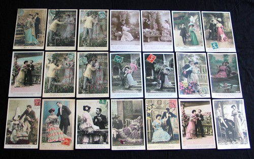 Cpa 1910 femme romantique - cpa,