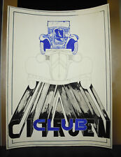 Projet d'affiche 65 X 50 cm voiture automobile Citroën Club Traction Cabriolet